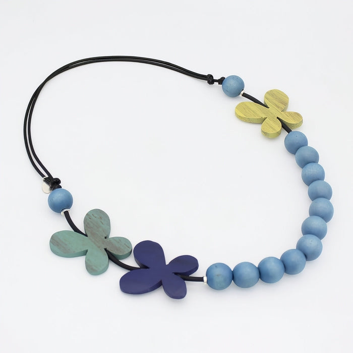 Blue Woodland Wings Necklace