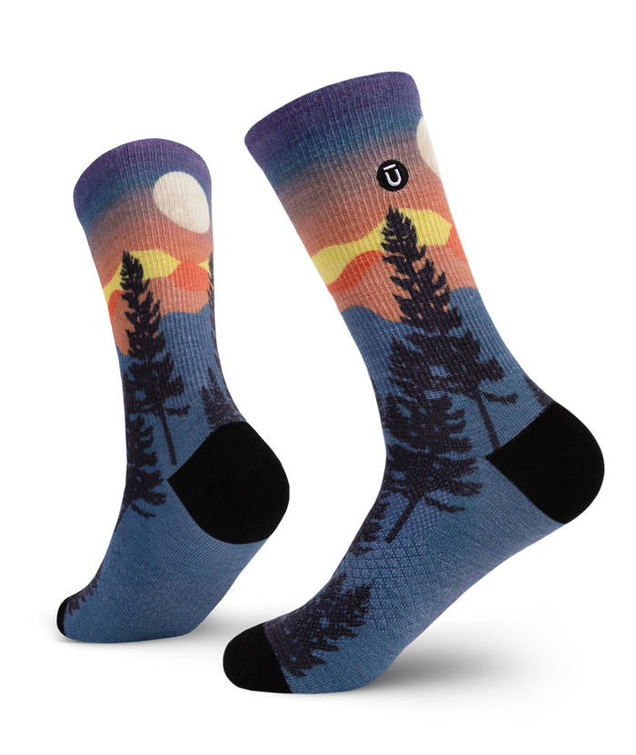 Bright Night Merino Wool Lite Crew Socks