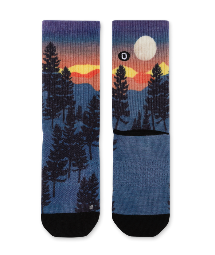 Bright Night Merino Wool Lite Crew Socks