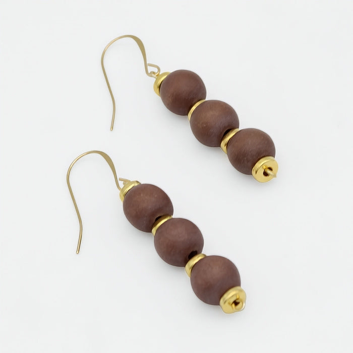 Brown Cascade Earrings