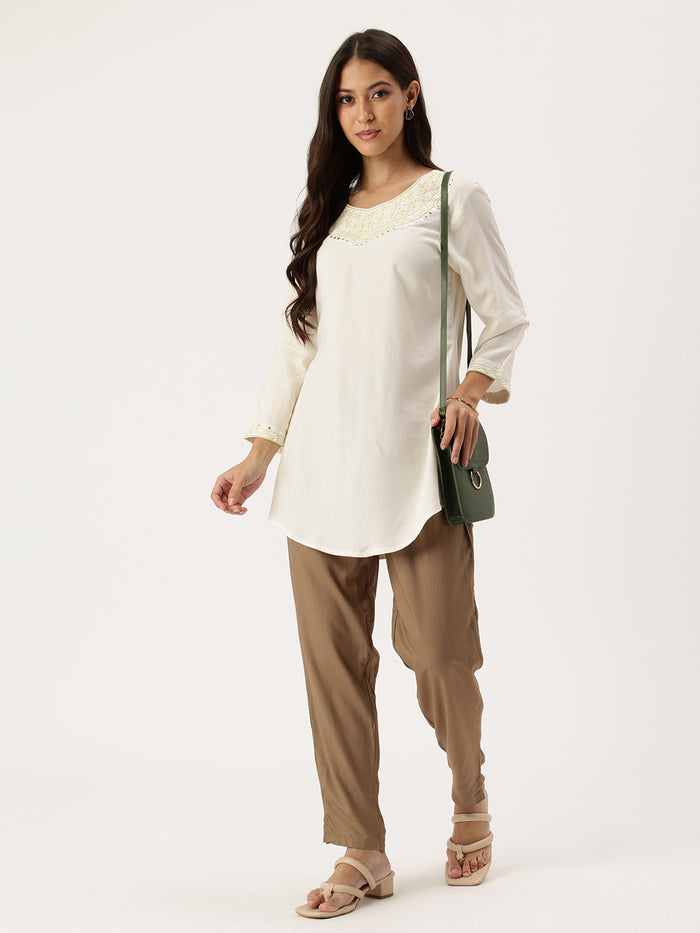 Brown Solid Pencil Pant, Solid Pencil pant, plain Pencil pant