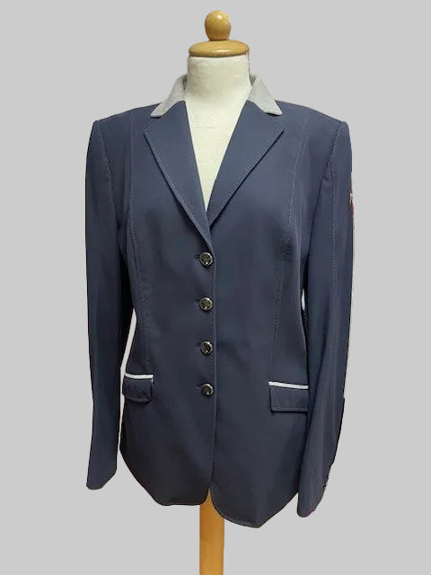 Cavallo Estoril Show Jacket. Navy/Grey with Alcantara Collar. excellent condition size 38in chest