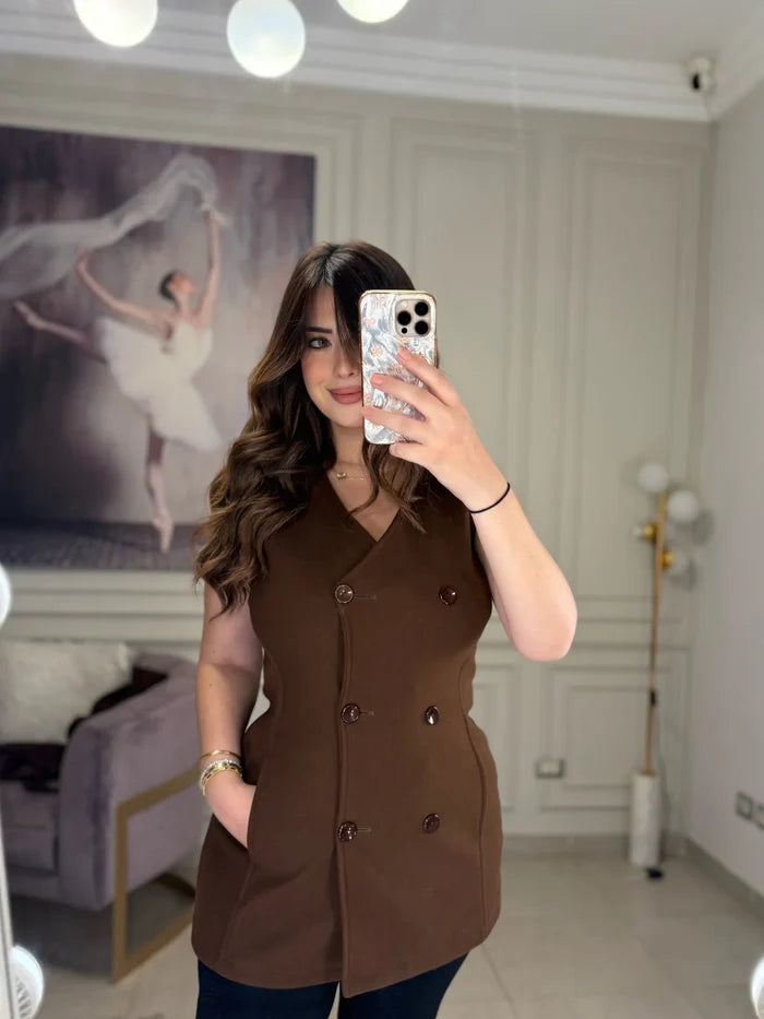 CH - 614  Women’s Stylish Fleece Twin Set – Short Jacket & Inner Outfit - Saimwear