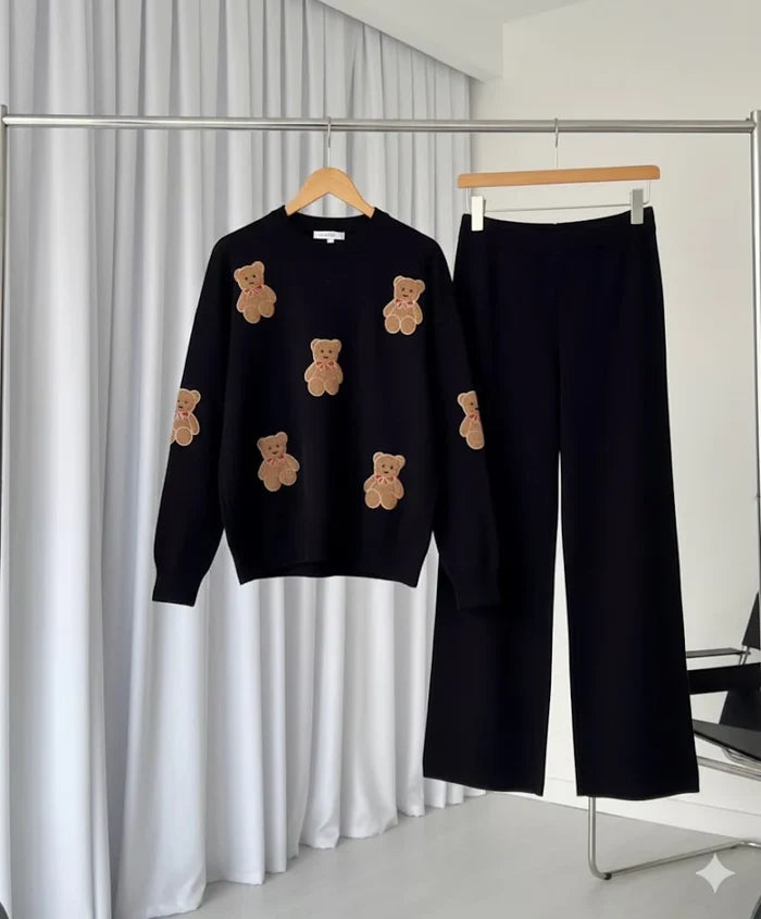 CH 586 BearCraze 3D Print Winter Fleece Co-ords Set - Saimwear