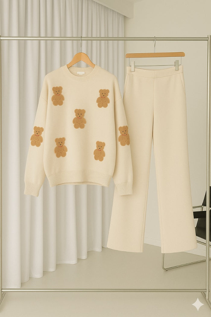 CH 586 BearCraze 3D Print Winter Fleece Co-ords Set - Saimwear