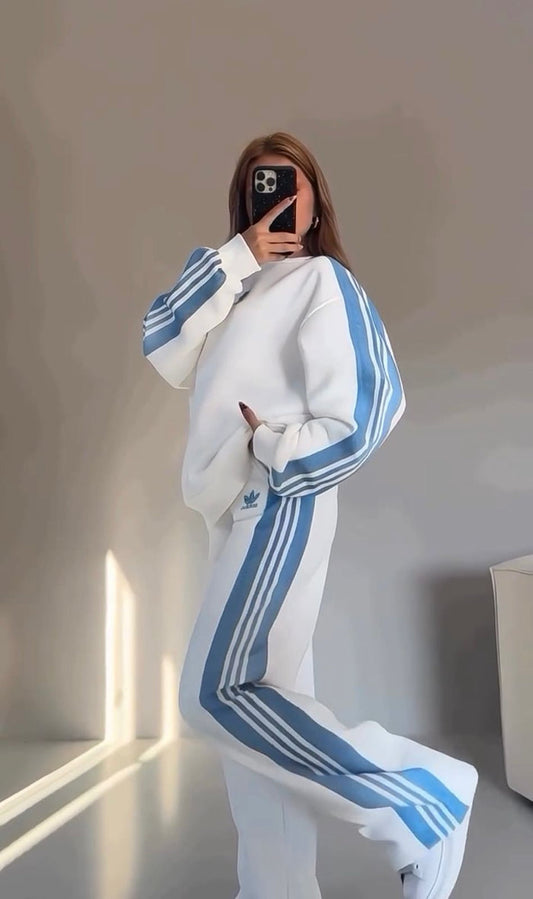 CH 615 - Side Stripe Printed Tracksuit - Saimwear