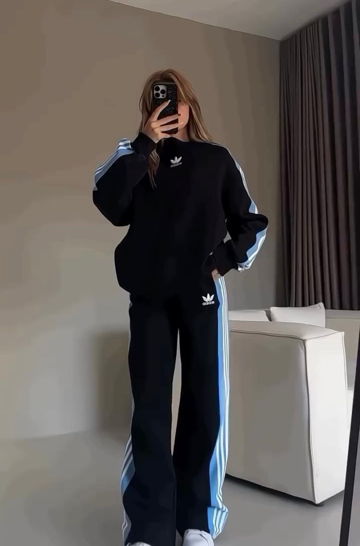 CH 615 - Side Stripe Printed Tracksuit - Saimwear