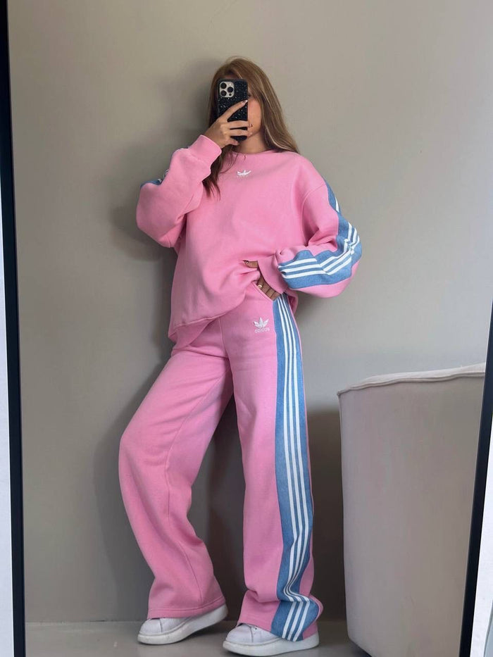 CH 615 - Side Stripe Printed Tracksuit - Saimwear