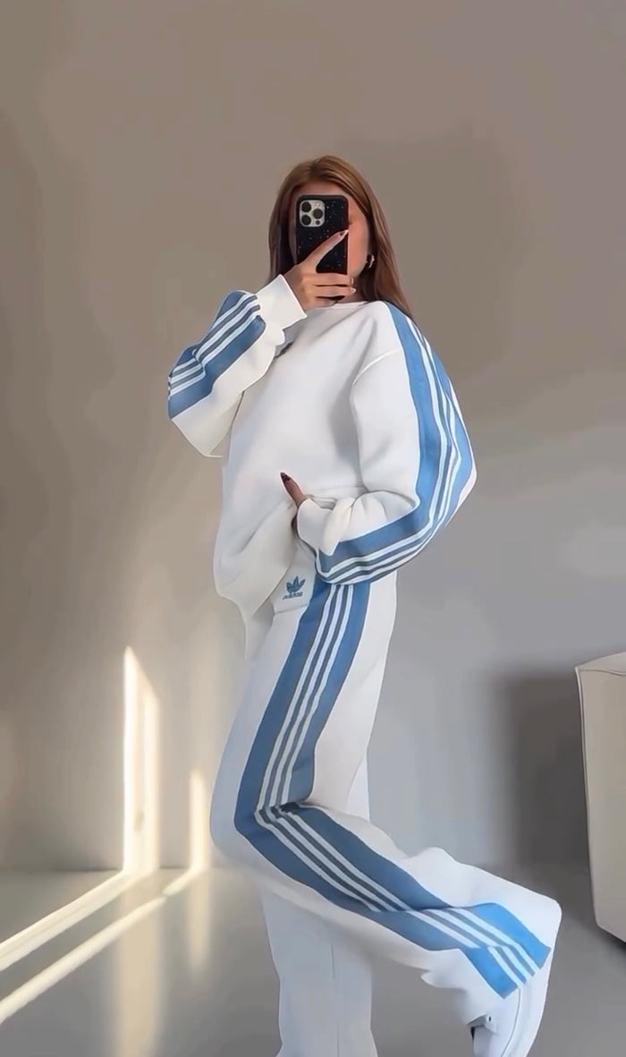 CH 615 - Side Stripe Printed Tracksuit - Saimwear