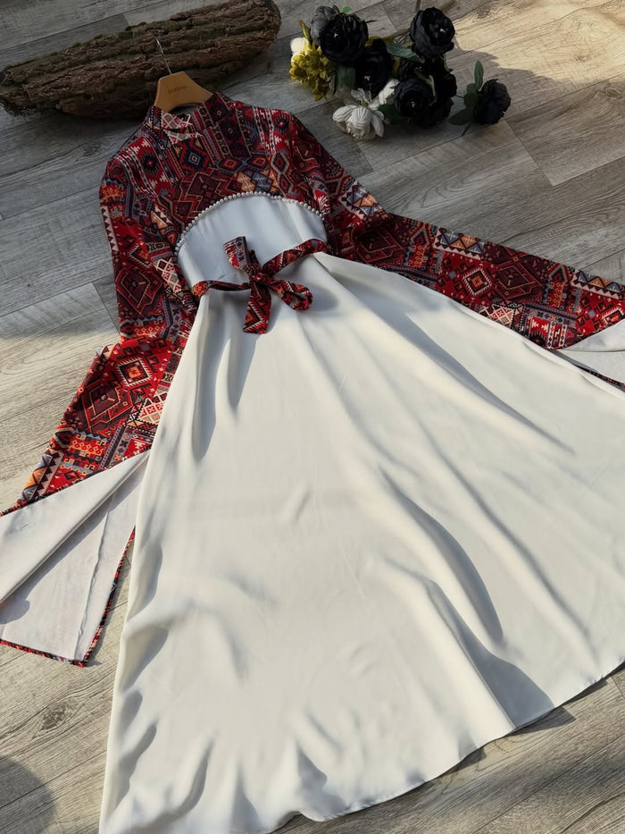 Ch 634 - Modest Printed Maxi | Saimwear