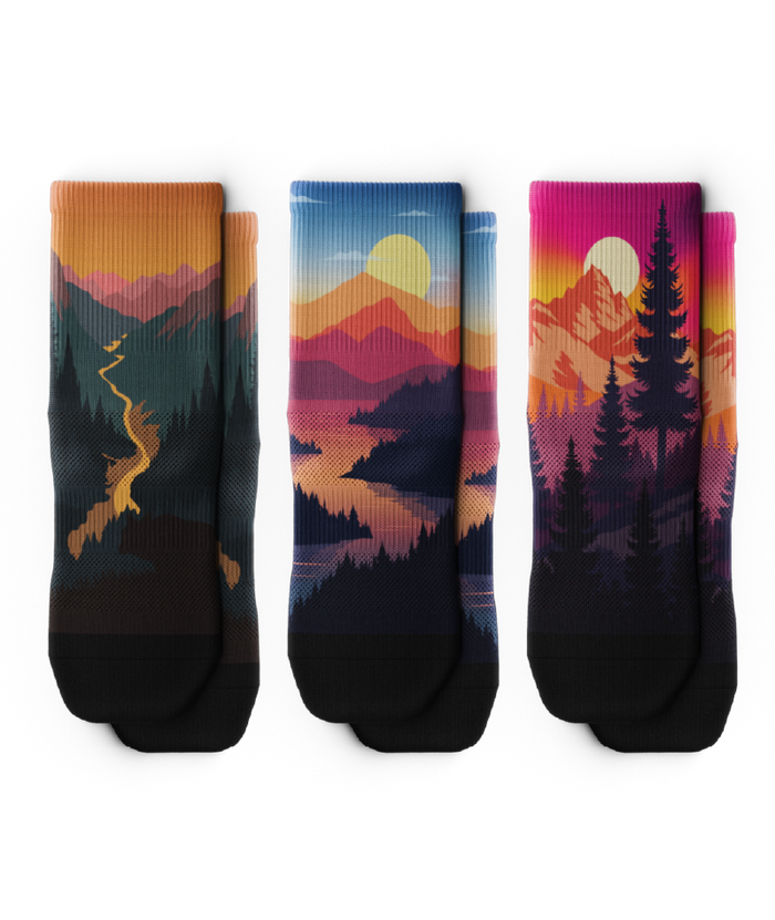 Chasing Horizons Athletic Quarter Socks 3-Pack