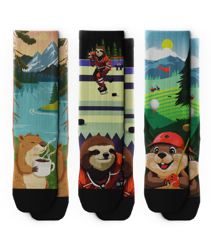 Chill & Hustle Athletic Crew Socks 3-Pack