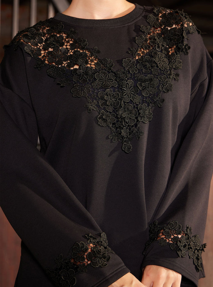Circe Fleece Black Top