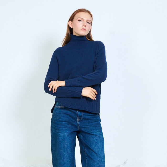 Classic turtleneck knit sweater wholesale