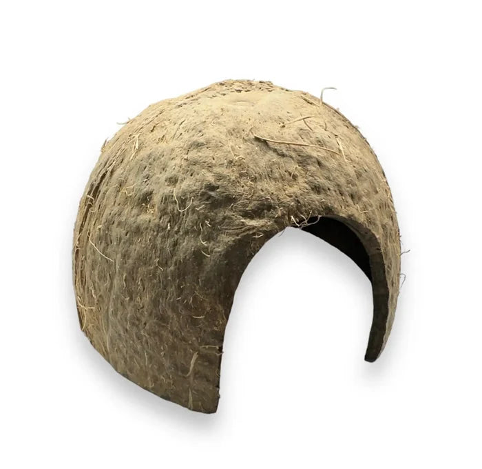 Coconut Hut — natural coconut fiber arch hide for aquariums