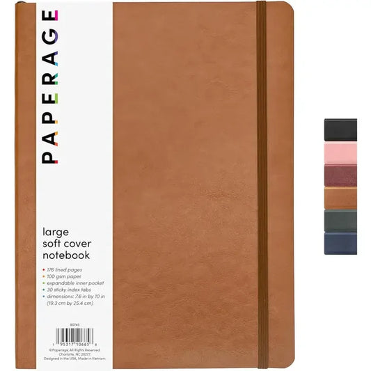 Cognac Large Softcover Lined Journal Notebook