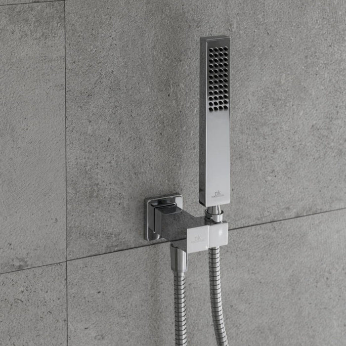 COTA Wall Bracket with Outlet Elbow - Chrome Shower Parts Noken by Porcelanosa