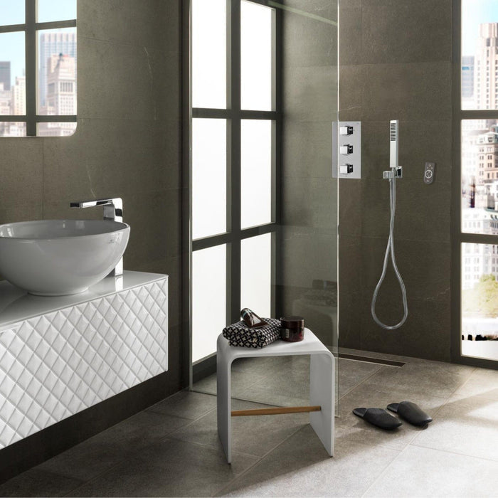 COTA Wall Bracket with Outlet Elbow - Chrome Shower Parts Noken by Porcelanosa
