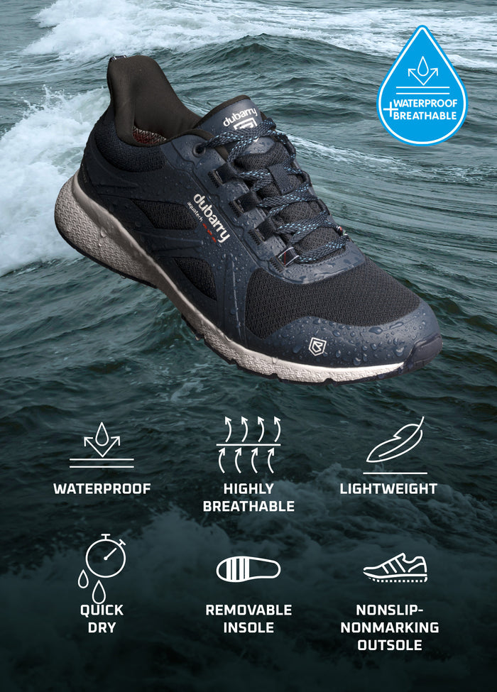 Cowes Women's waterproof trainer - Navy