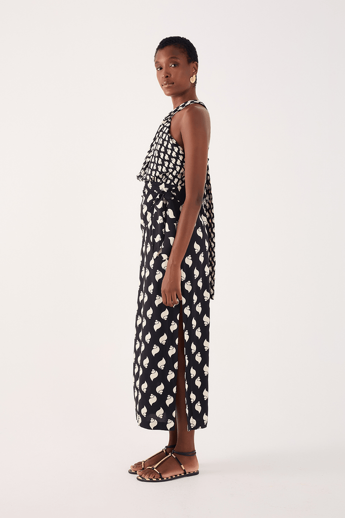 Cropped Crepe Lirorânea Print Dress_2