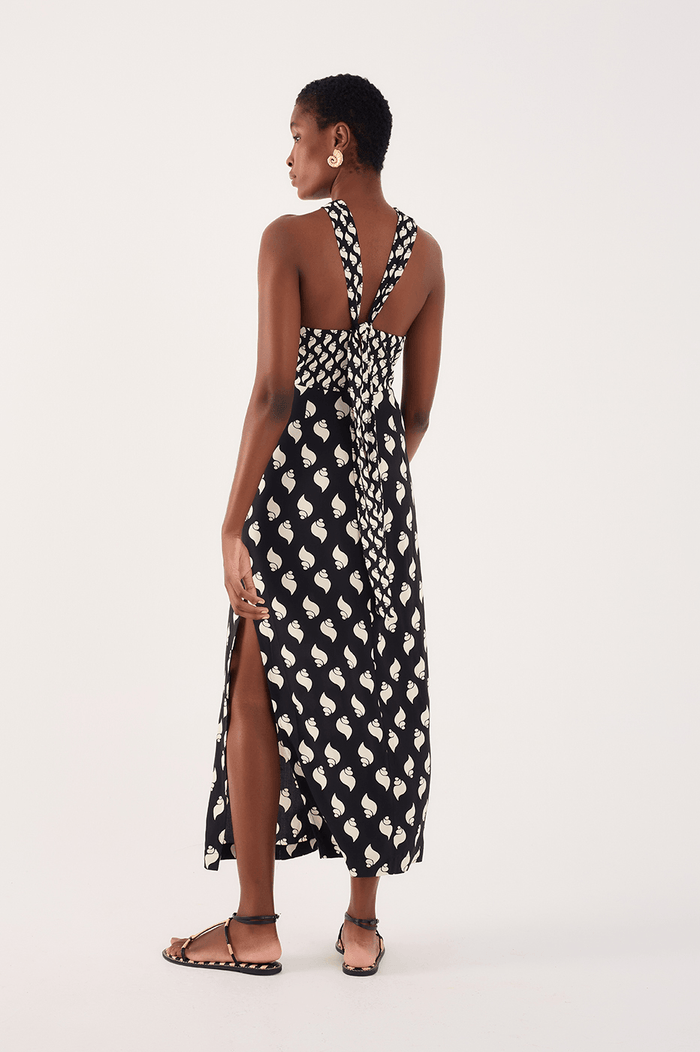 Cropped Crepe Lirorânea Print Dress_5