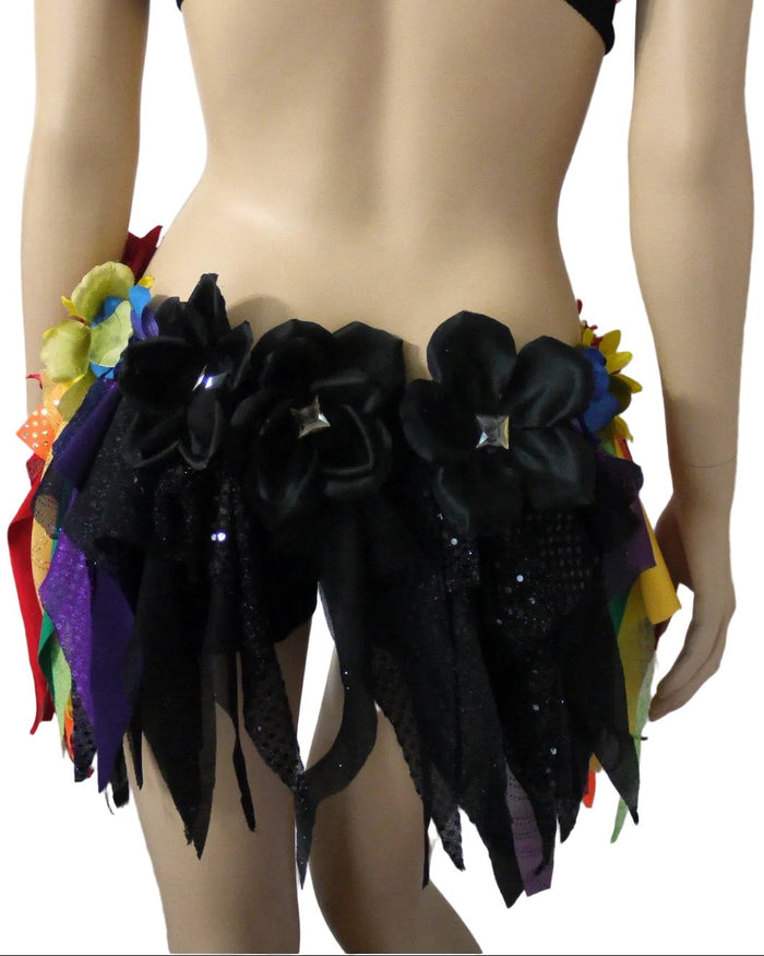 Dark Rainbow Fairy Monokini Costume Dance Rave Bra Halloween