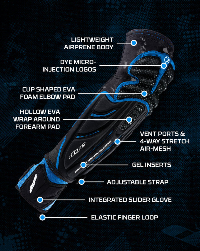 DYE Performance Elbow Pads - Dyecam Cyan