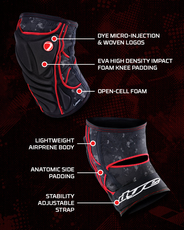 DYE Performance Knee Pads - Dyecam Red