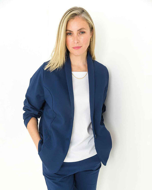Easycare Lightweight Jacket - Navy - The Classic Boutique
