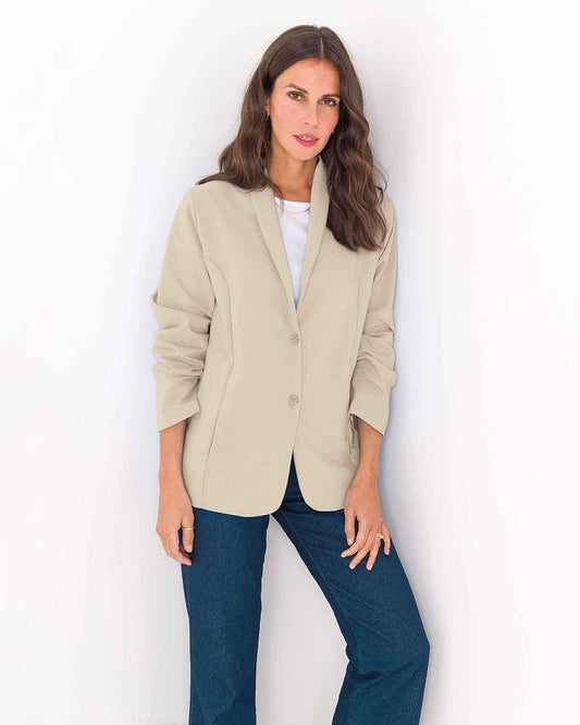 Easycare Lightweight Jacket - Stone - The Classic Boutique