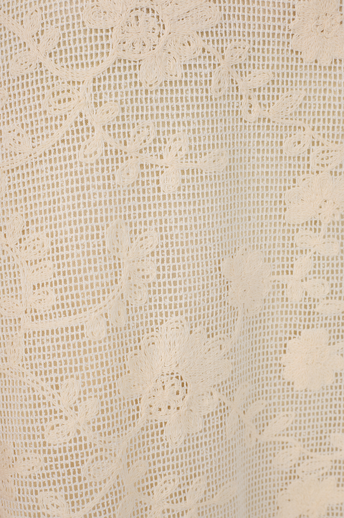 Embroidered Mesh Skirt