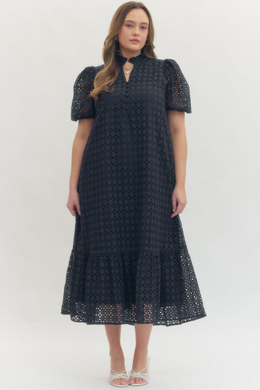 navy lace overlay plus size dress