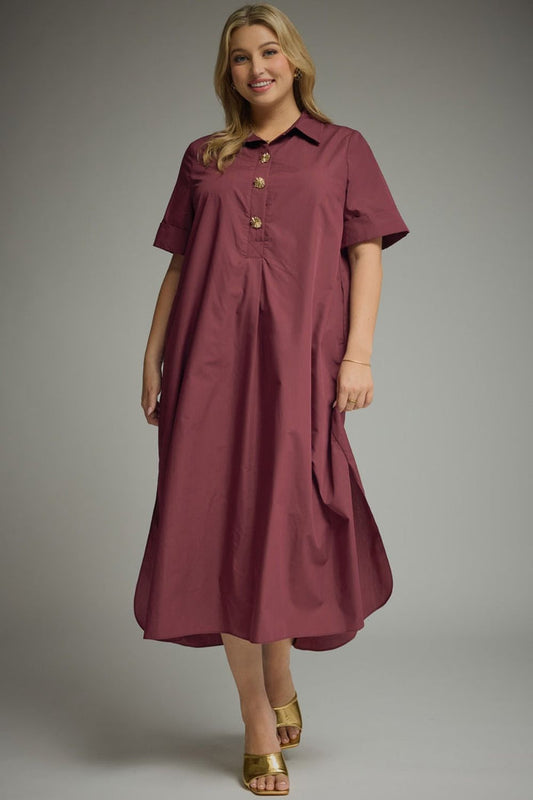 wine midi dress