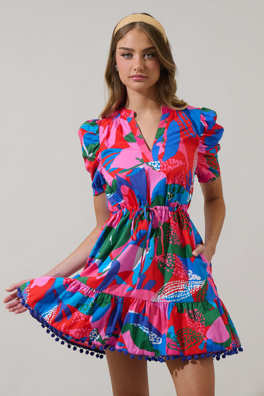 Exene Floral Gerica Shift Mini Dress