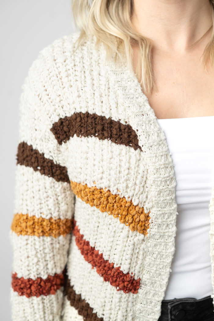 Fall Striped Cardigan by Michelle Mae