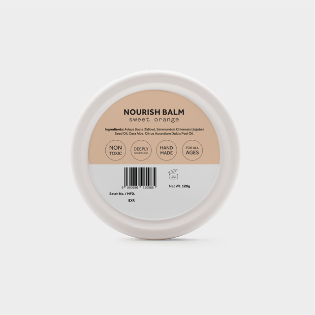 Fierce Nature Pure Organic Tallow Nourish Balm Sweet Orange 120g