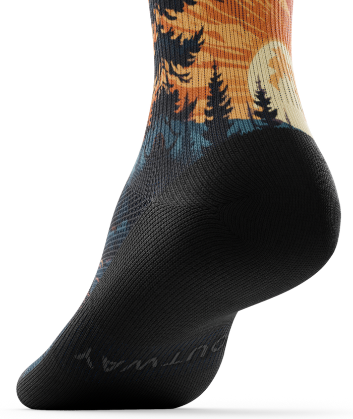 Fiery Night Athletic Knee High Compression Socks