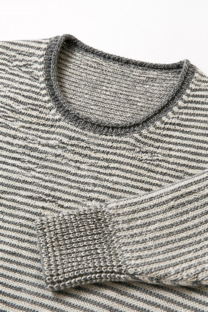 Fine-Stripe Wool-Blend Crew-Neck Sweater wholesale - image 8