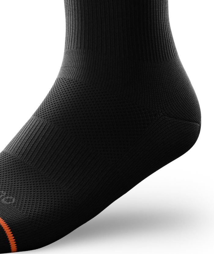 Flagship Black Athletic Quarter Socks