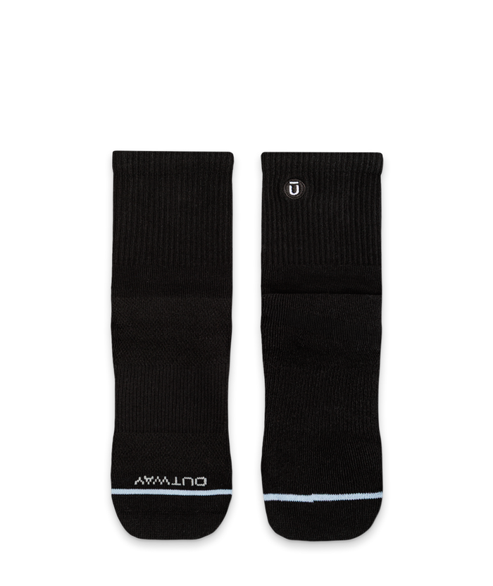 Flagship Black Supima Cotton Quarter Socks