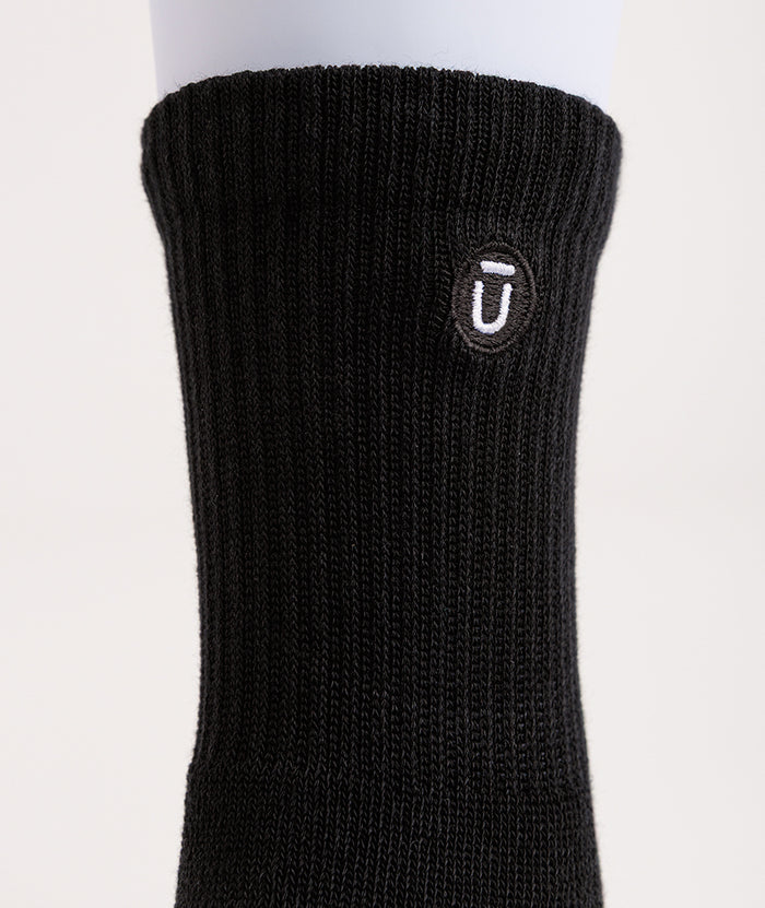 Flagship Black Supima Cotton Quarter Socks