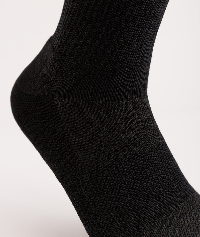 Flagship Black Supima Cotton Quarter Socks