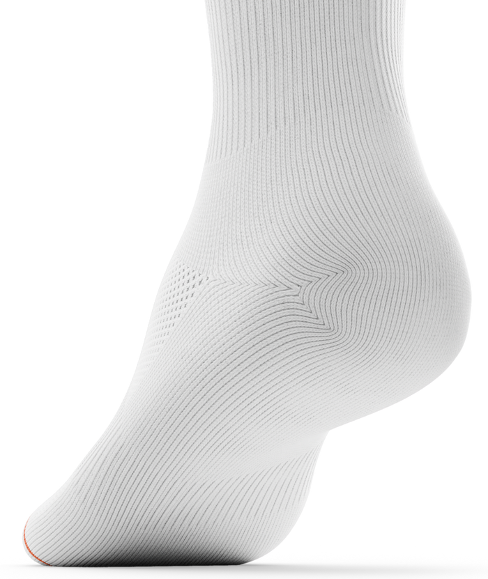 Flagship White Athletic Crew Socks 6-Pack