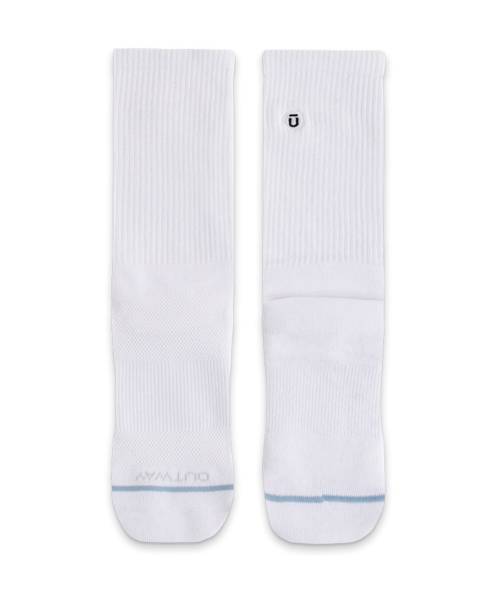 Flagship White Supima Cotton Crew Socks
