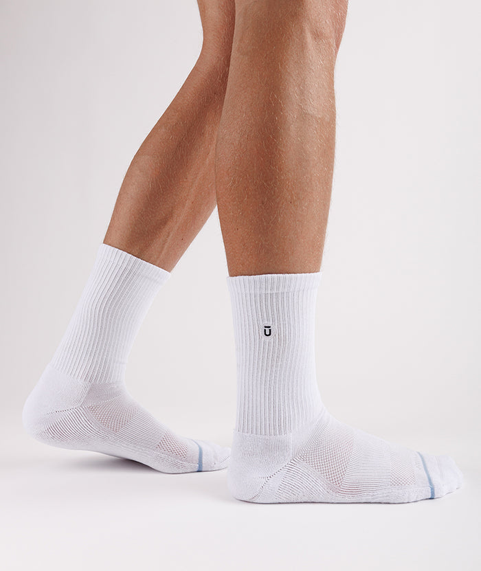 Flagship White Supima Cotton Crew Socks