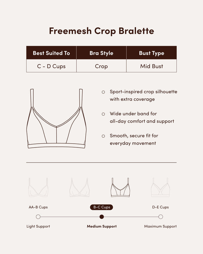 FreeMesh Crop Bralette - Fig