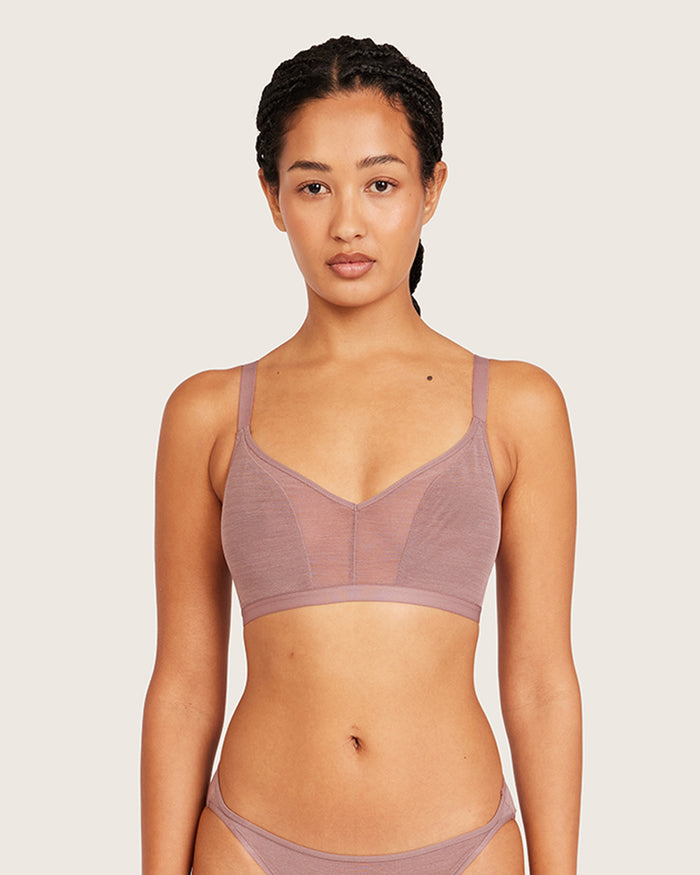 FreeMesh Crop Bralette - Mauve