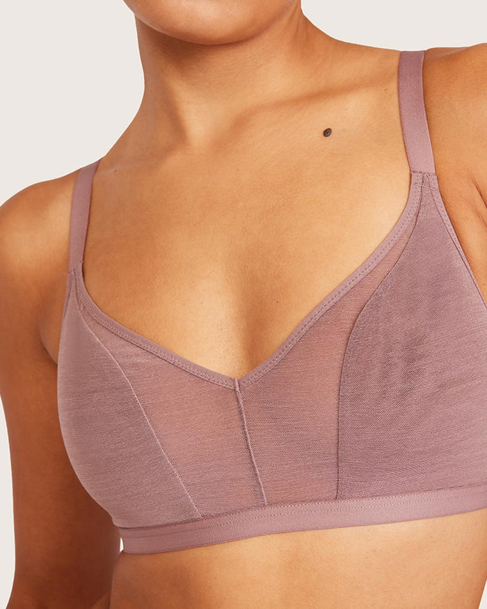 FreeMesh Crop Bralette - Mauve
