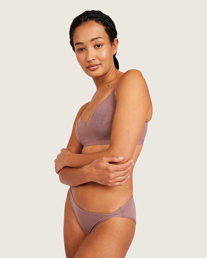 FreeMesh Crop Bralette - Mauve