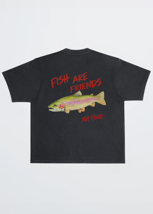 fish are friends not food graphic